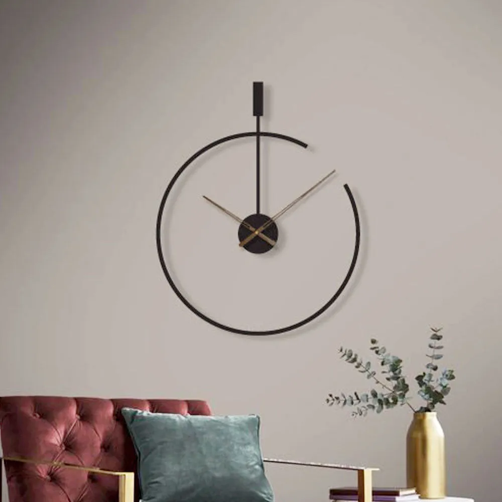 Subtle Incomplete Contemporary Designed Metal Wall Clock