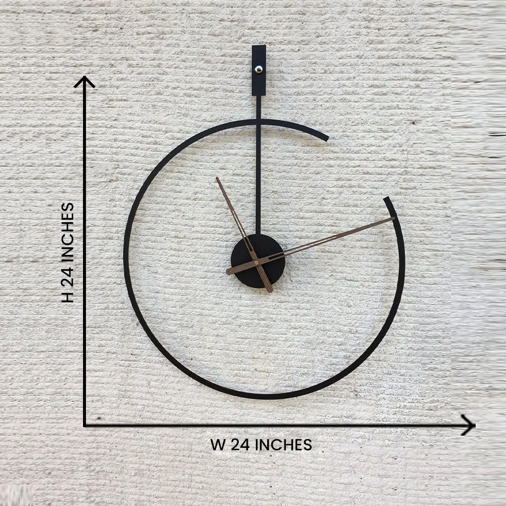 Subtle Incomplete Contemporary Designed Metal Wall Clock