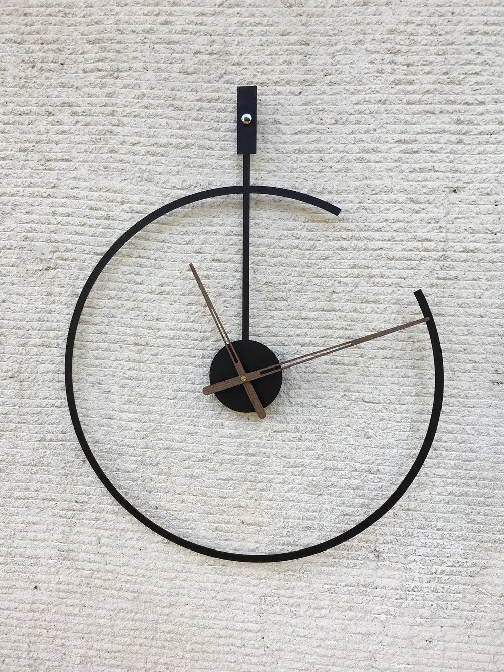 Subtle Incomplete Contemporary Designed Metal Wall Clock