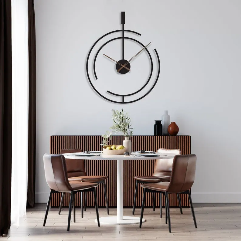 Subtle Incomplete Luxe Round Metal Wall Clock