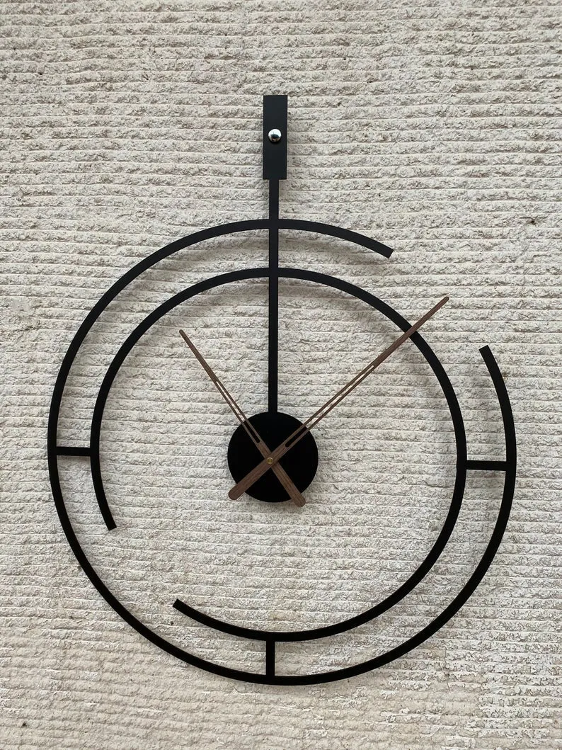 Subtle Incomplete Luxe Round Metal Wall Clock