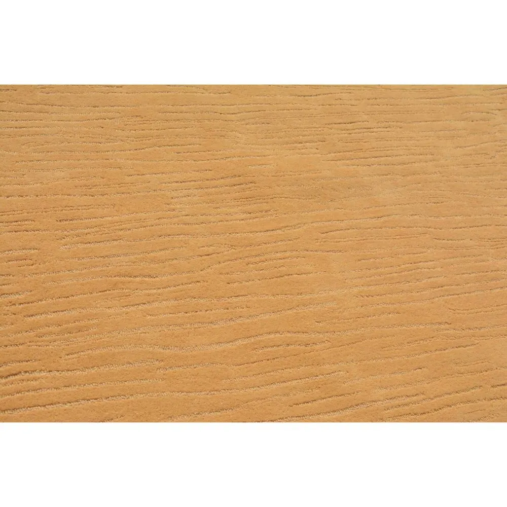 Subtle Lined Designer Golden Tufted Area Carpet 2X5ft