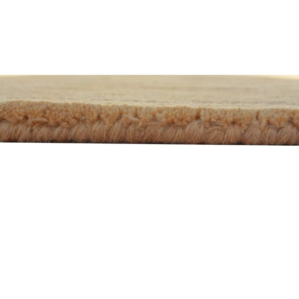 Subtle Lined Designer Golden Tufted Area Carpet 2X5ft