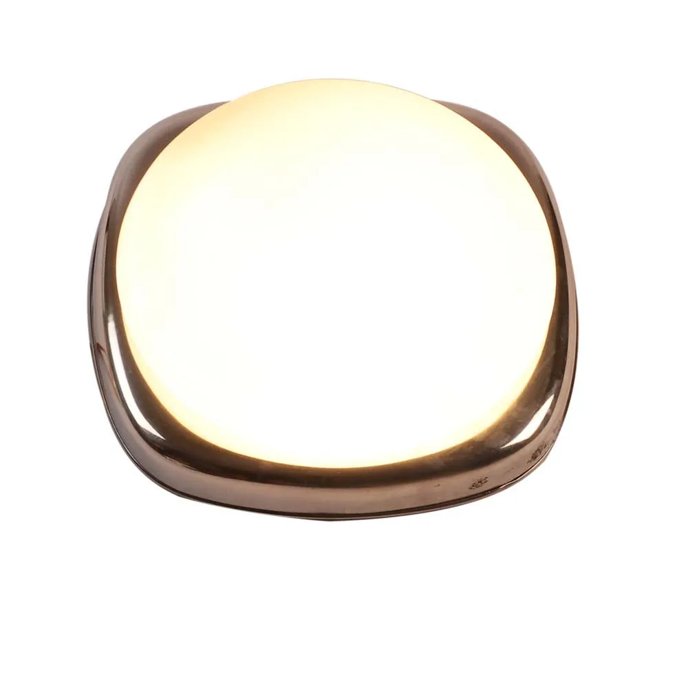Subtle Silver Square Flush Mount Light 5 Inch