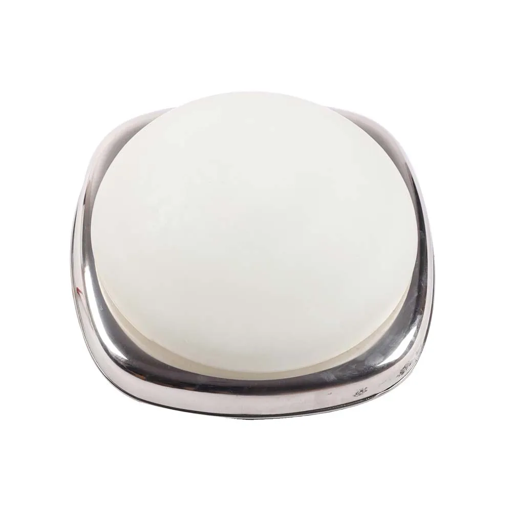 Subtle Silver Square Flush Mount Light 5 Inch
