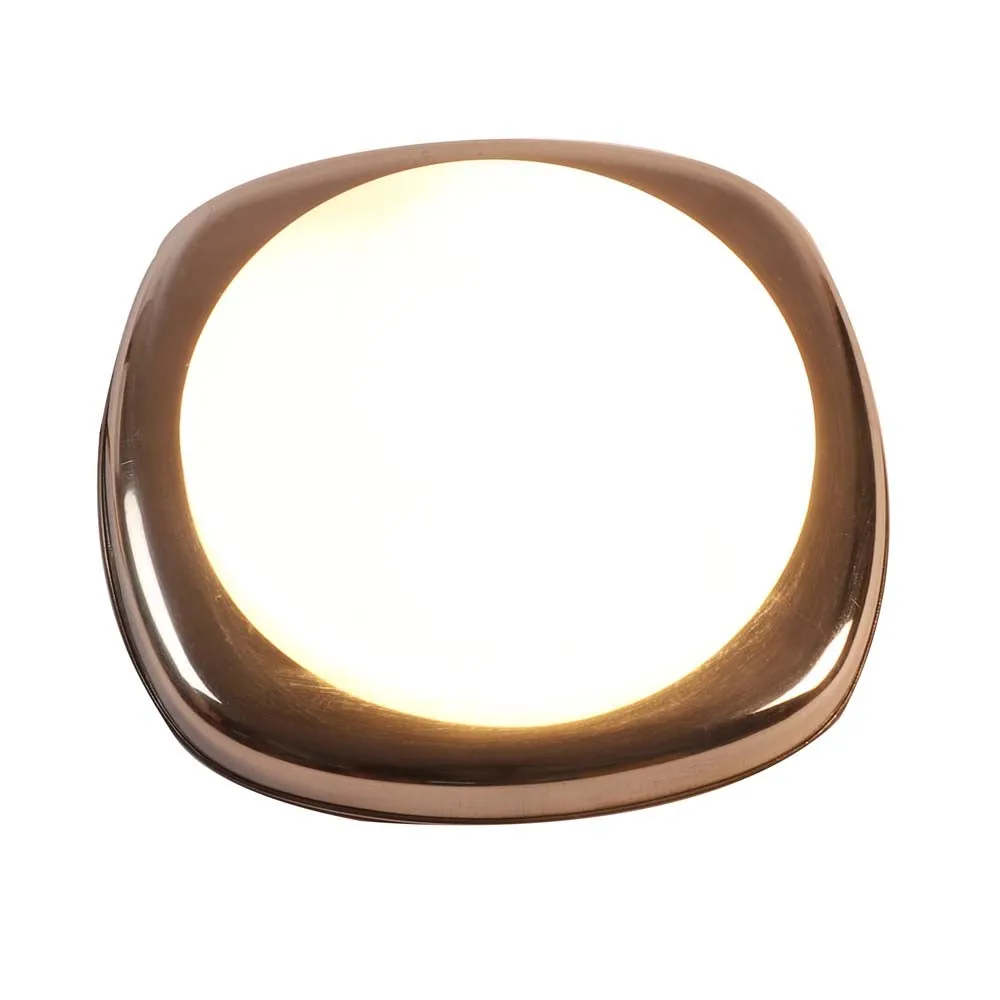Subtle Silver Square Flush Mount Light 7 Inch