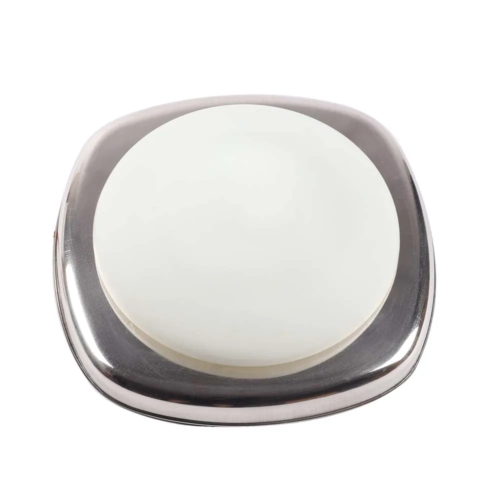Subtle Silver Square Flush Mount Light 7 Inch