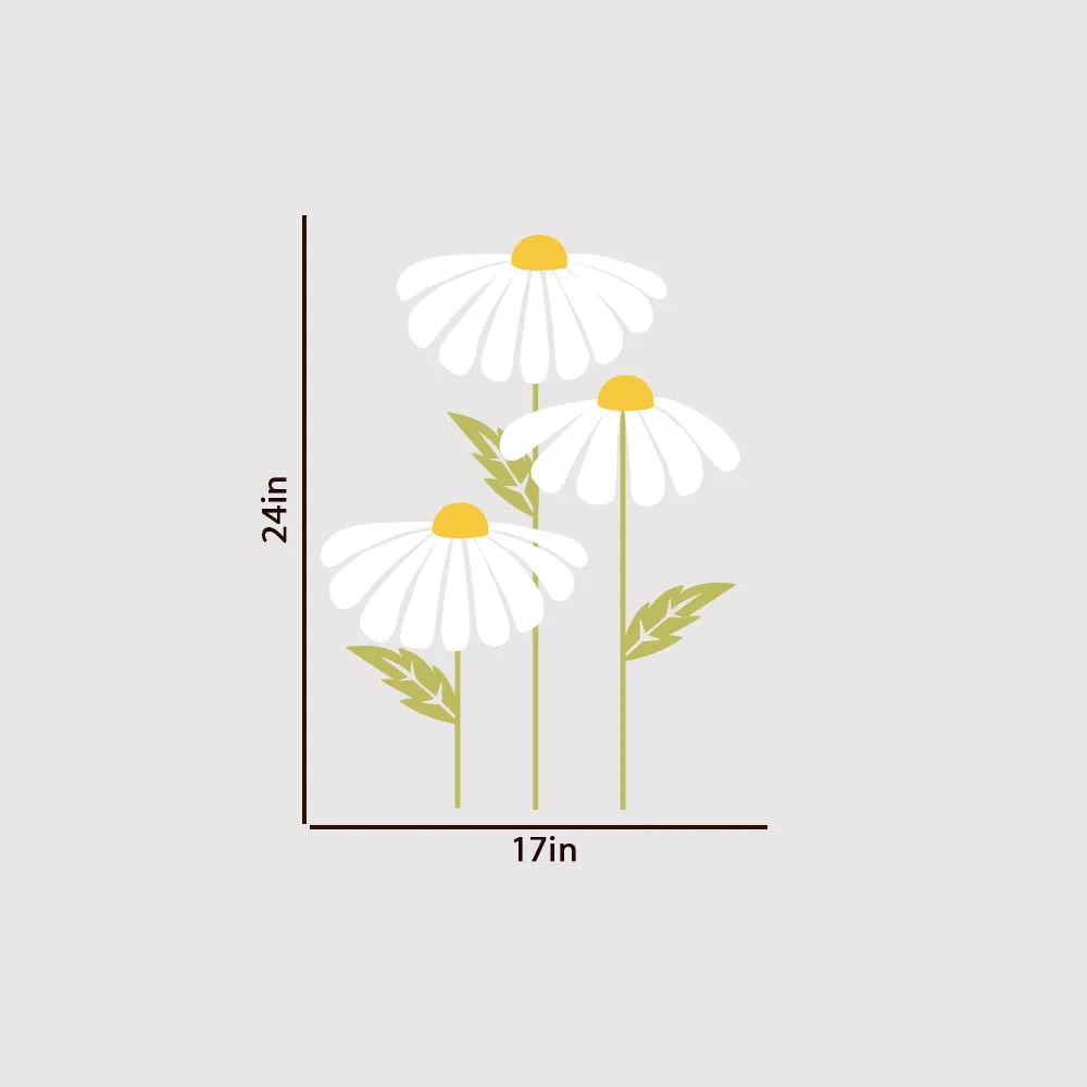 Summer White Flowers Wall Sticker