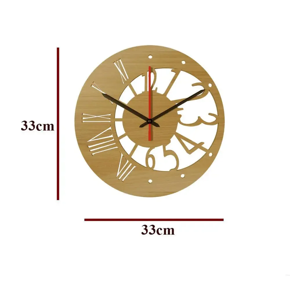 Sun &amp; Moon Designer Wooden Wall Clock