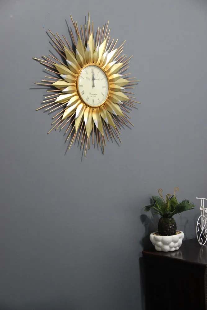 Sun Inspired Metallic Wall Art Decor for Living Area