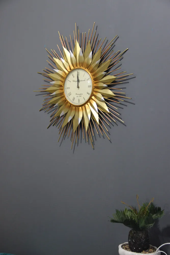 Sun Inspired Metallic Wall Art Decor for Living Area