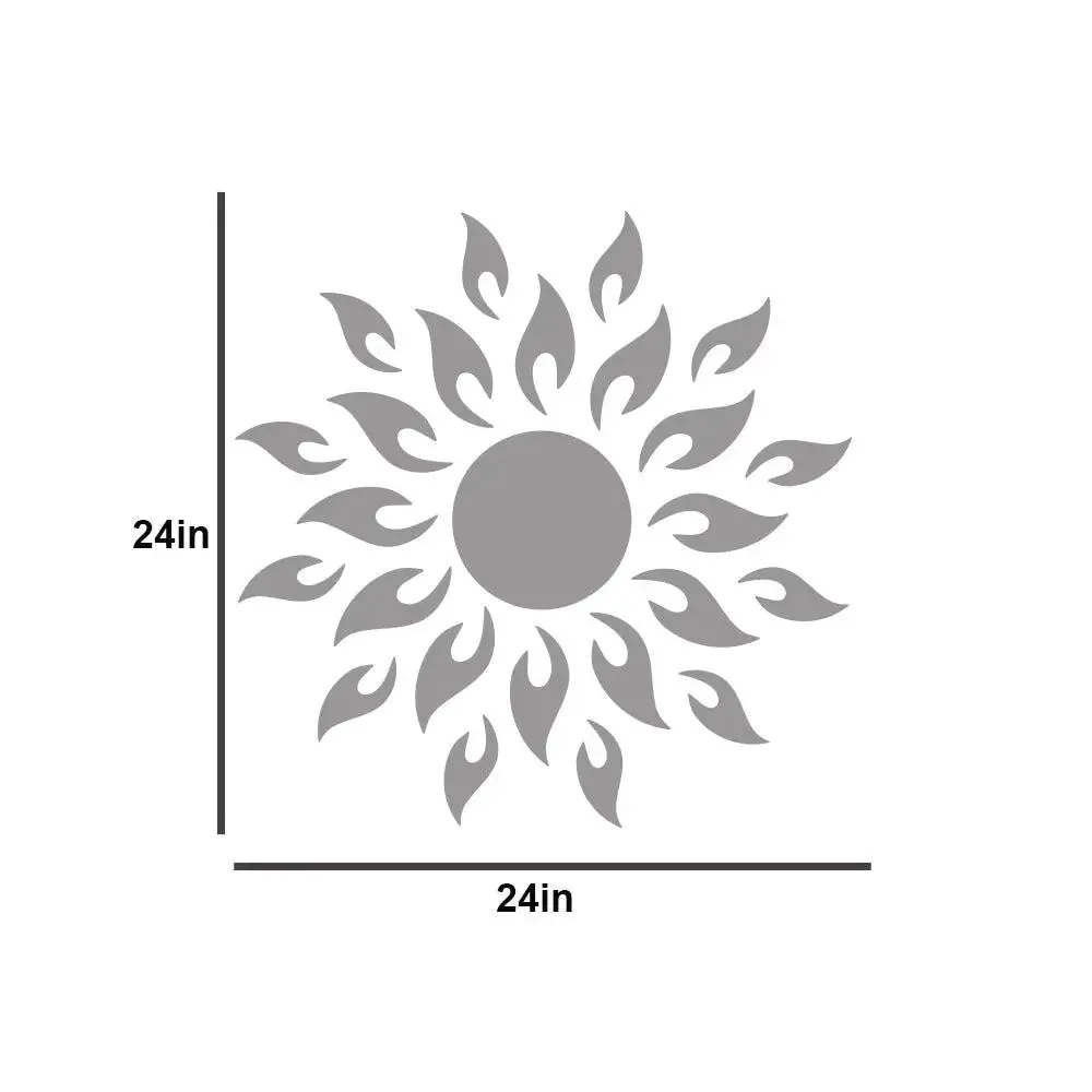 Sun-Shaped Self Adhesive Mirror Sticker for Walls