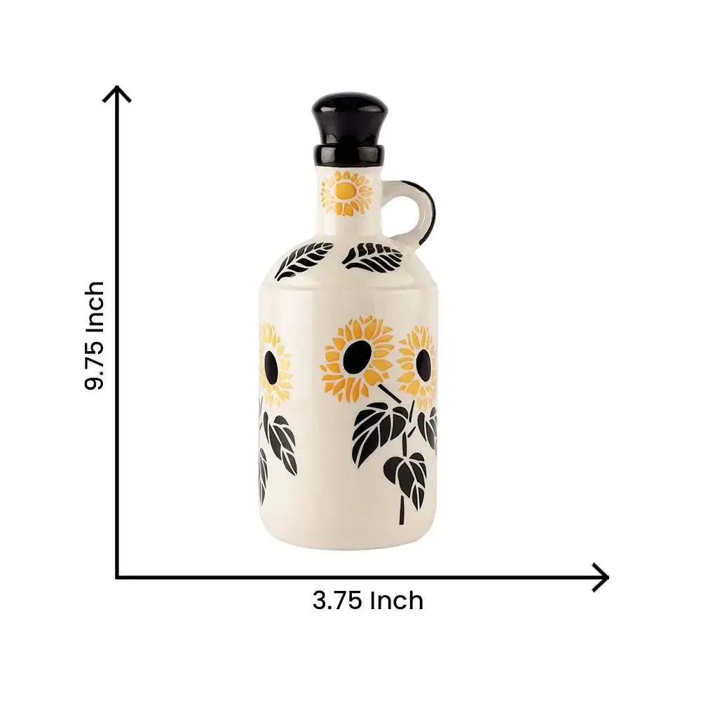 Sunflower Painted Aesthetic Handpainted Oil Dispenser