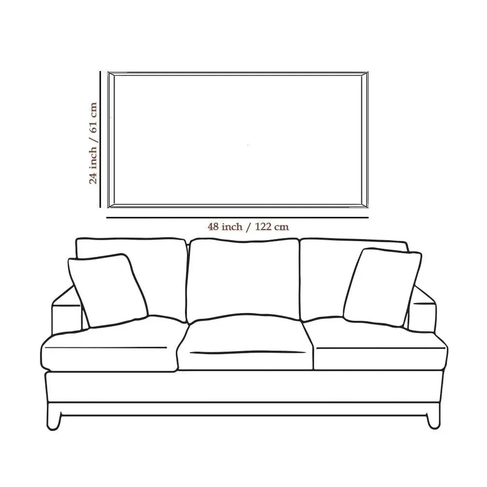 Sunset lake Canvas Big Panoramic Wall Painting With Frame