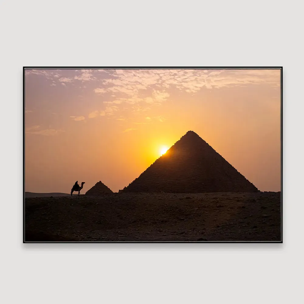 Sunsets over Pyramids Framed Wall Art With Frame