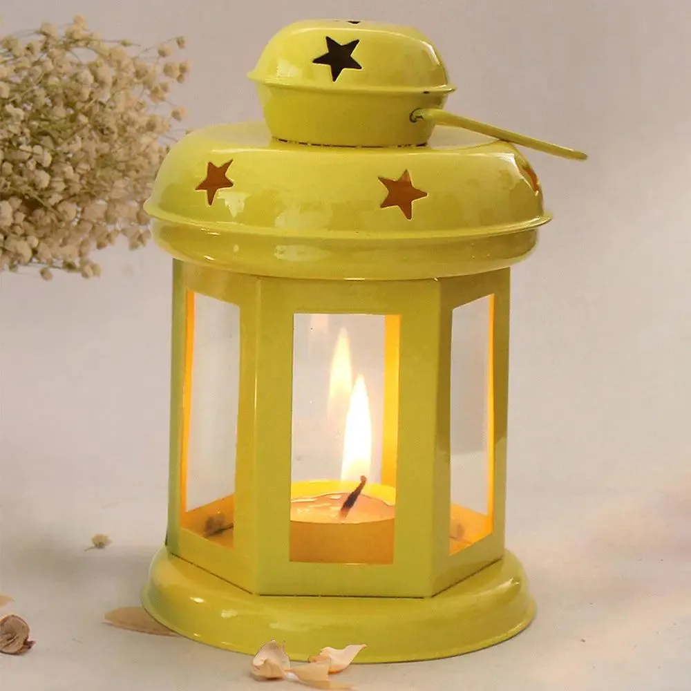 Sunshine Vibe Set Of 4 Lantern Candle Holder