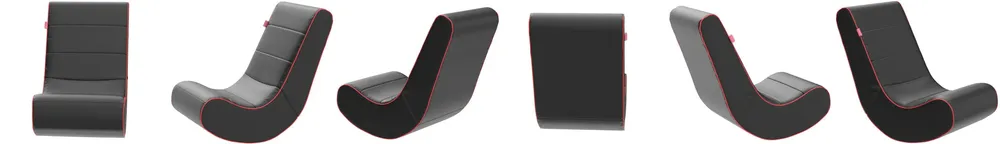 Super Comfy Foldable Floor Chair / Floor Gaming Rocker Chair (Red and Black)