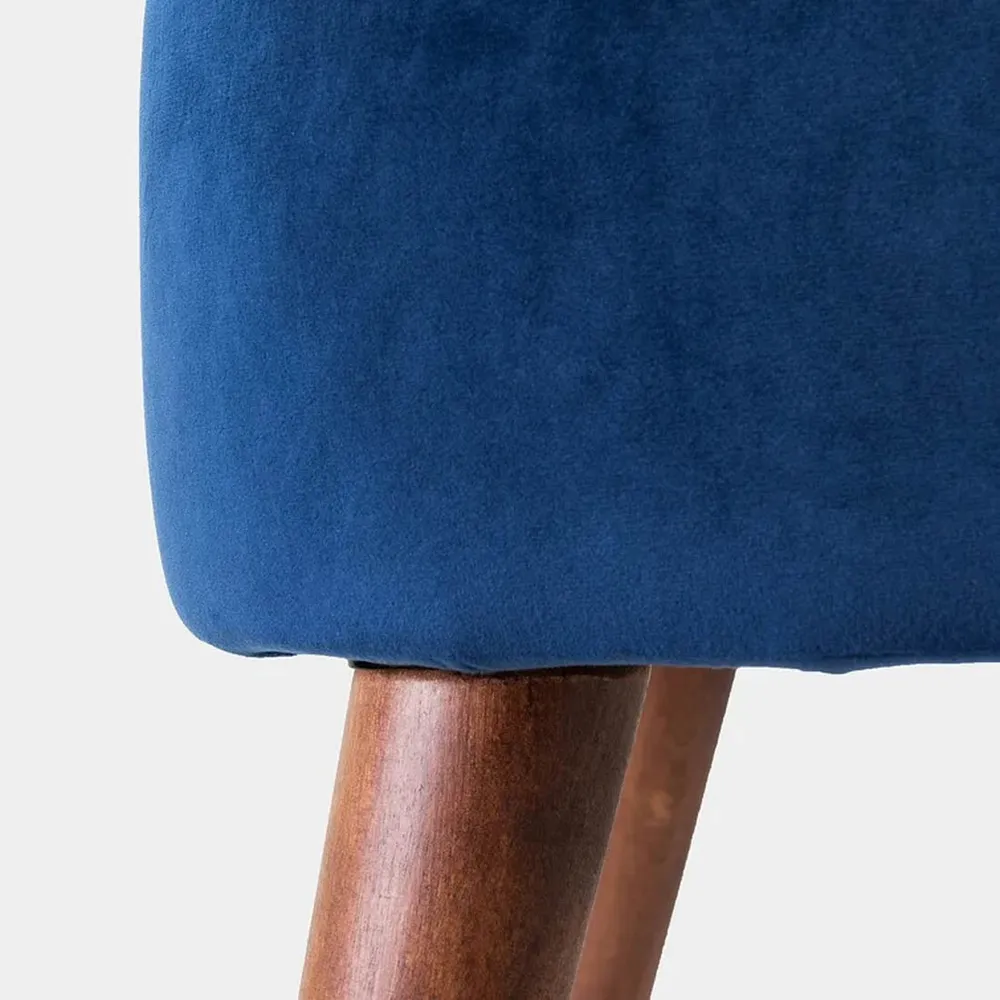 Super Cushiony Thick Blue Lounge Chair Single Piece