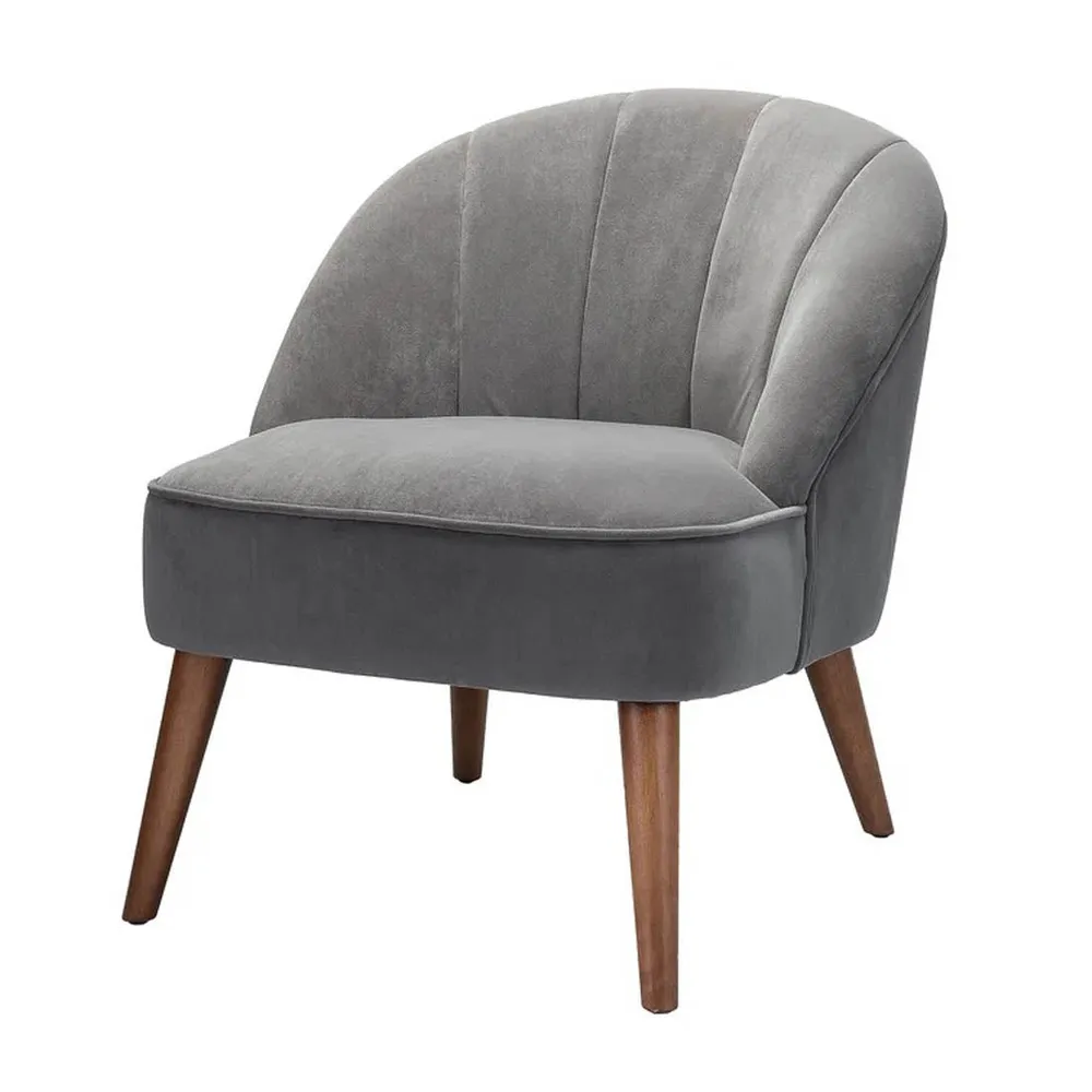 Super Cushiony Thick Grey Lounge Chair Single Piece