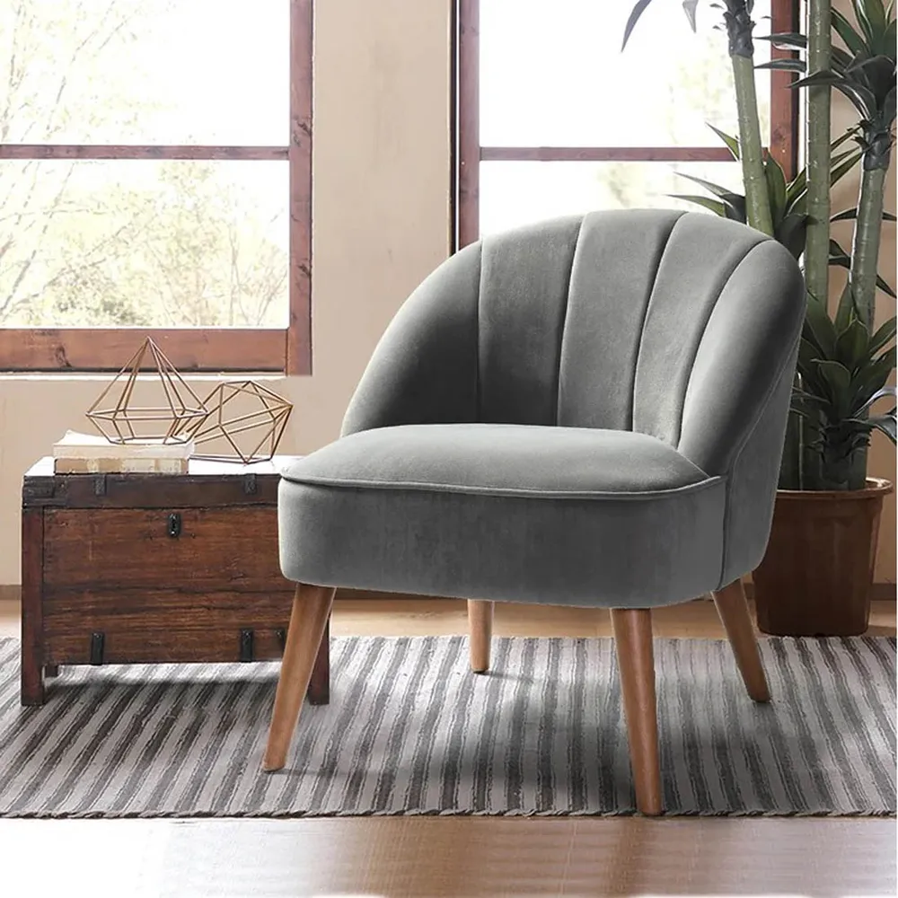 Super Cushiony Thick Grey Lounge Chair Single Piece