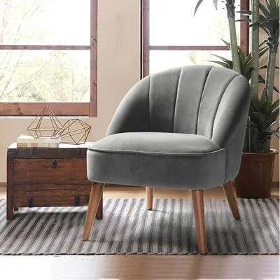 Super Cushiony Thick Grey Lounge Chair