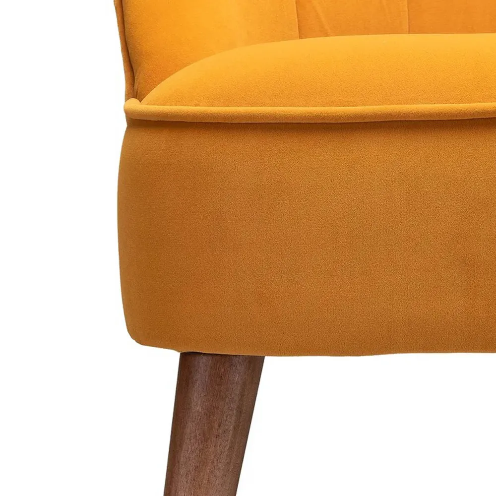 Super Cushiony Thick Yellow Lounge Chair Single Piece