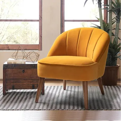 Super Cushiony Thick Yellow Lounge Chair