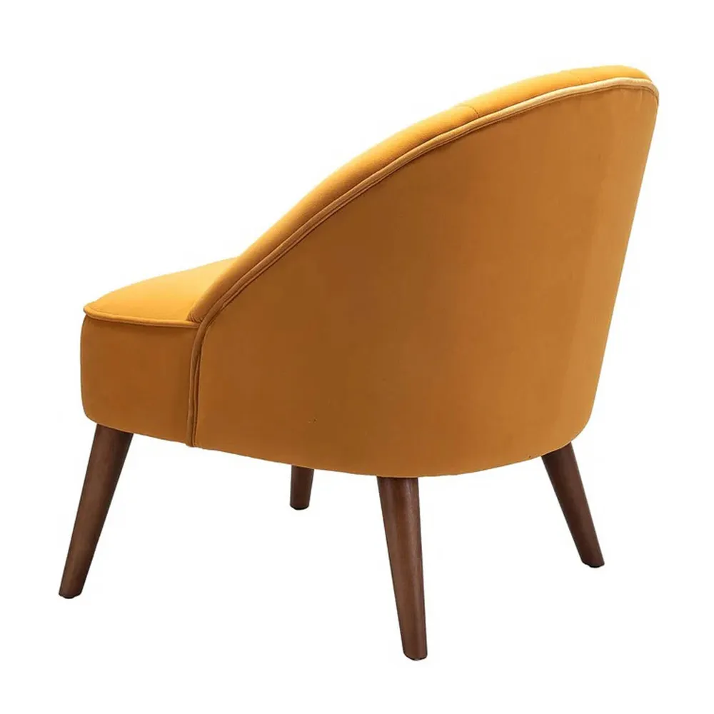 Super Cushiony Thick Yellow Lounge Chair Single Piece