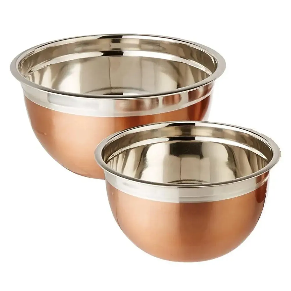 Super Resistance Stainless Steel Copper German Bowl Set Of 2