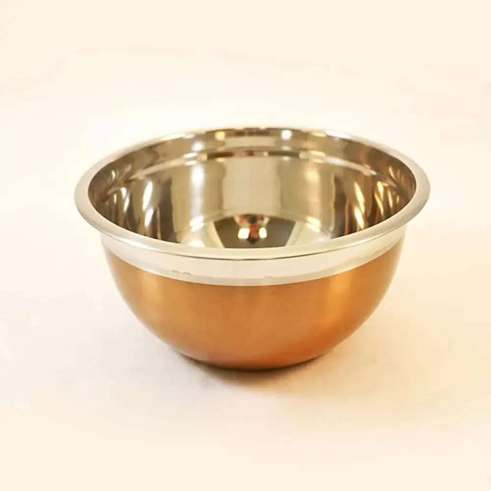 Super Resistance Stainless Steel Copper German Bowl Set Of 2