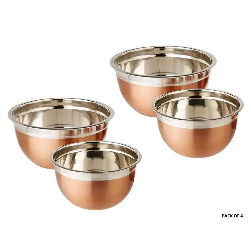 Super Resistance Stainless Steel Copper German Bowl Set Of 2