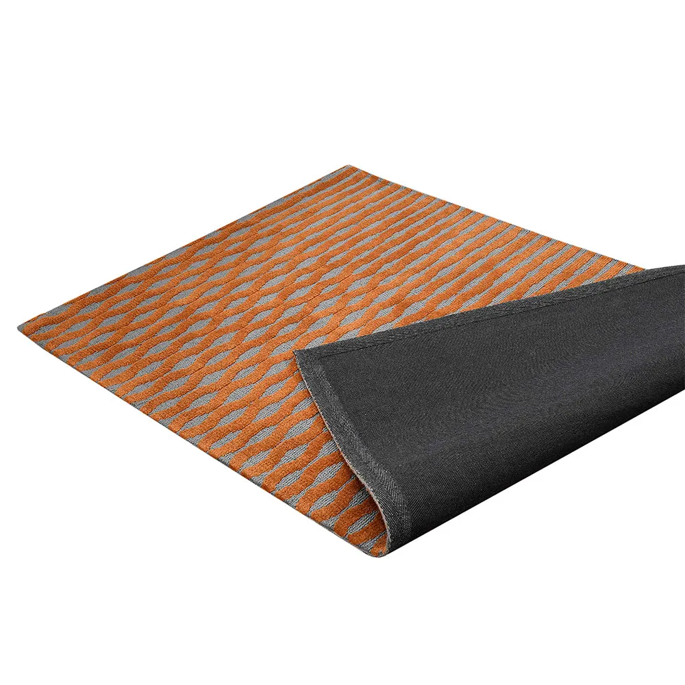 Superior-quality Gold and Grey Abstract Print Polyester Carpet 2X5