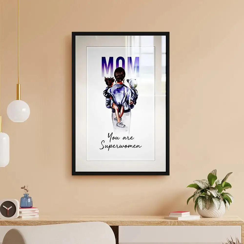 Superwoman Mother's Day Framed Wall Art / Gift for Mom