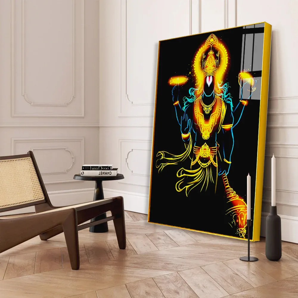 Supreme of Harmony Lord Vishnu Acrylic Wall Painting Regular