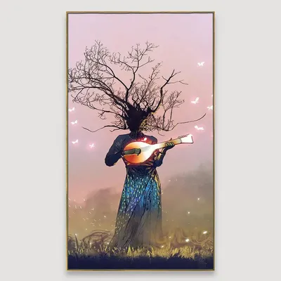 Surreal Music of Trees Canvas Wall Painting
