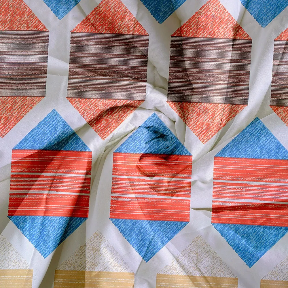 Swayam Abstract Blocks & Prints Blended Cotton Heavy Double Bed Comforter