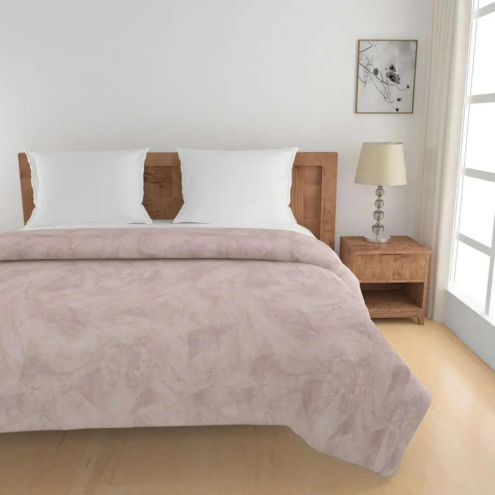 Swayam Abstract Design 150 GSM Pure Cotton Double Size AC Comforter , Brown