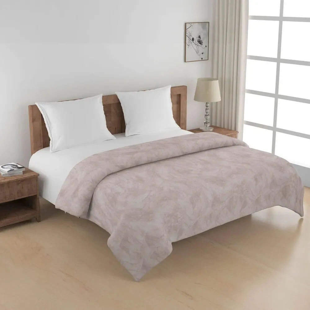 Swayam Abstract Design 150 GSM Pure Cotton Double Size AC Comforter , Brown