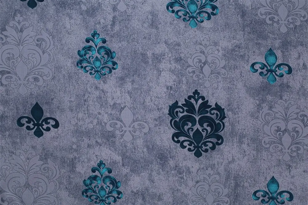 Swayam Aegean Block Print Zinnia Double Bedsheet with 2 pillow covers Double Bedsheet (90 x 108 Inches)