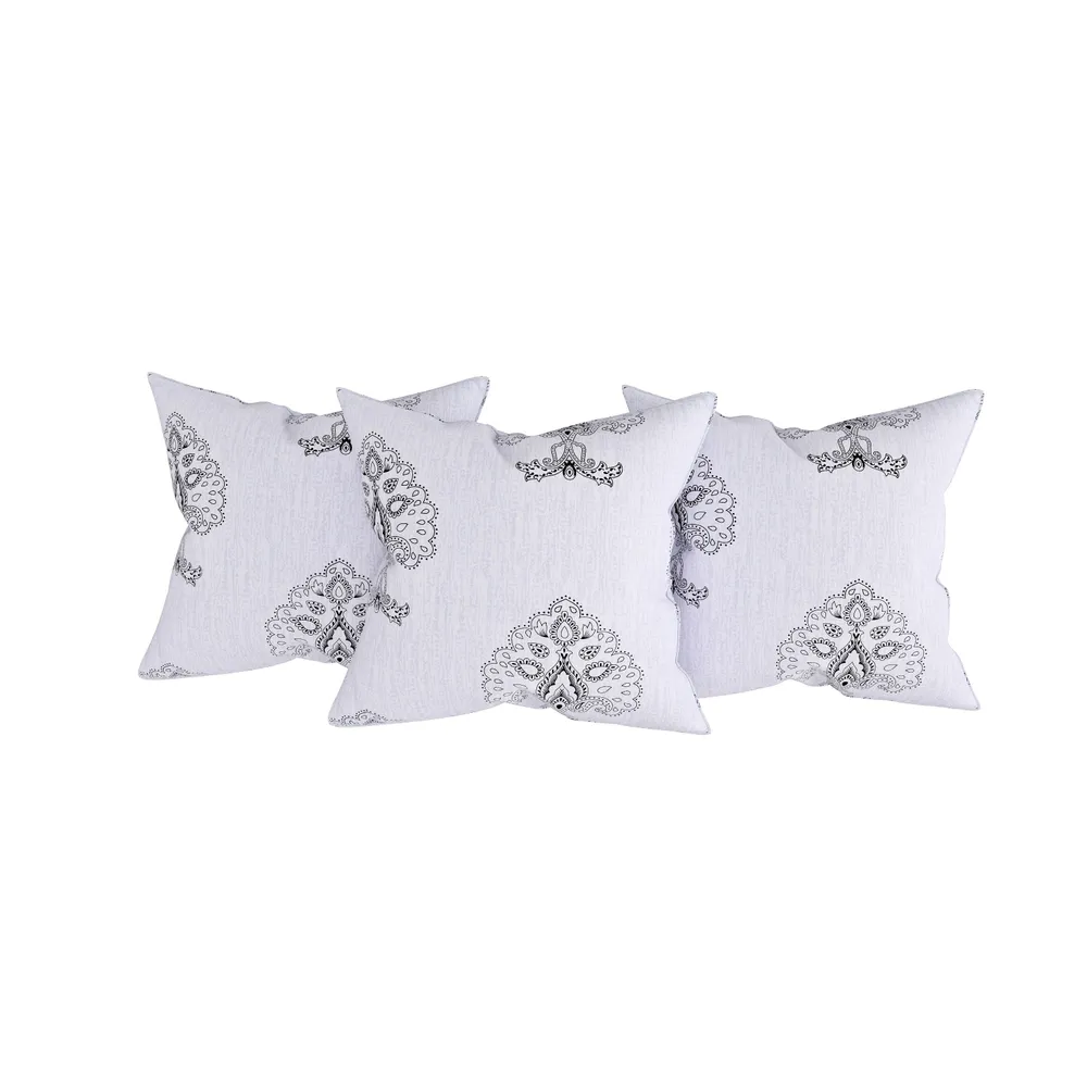 Swayam Ananda 100% Pure Cotton Grey Ethnic Motif Diwan Set, Pack of 6