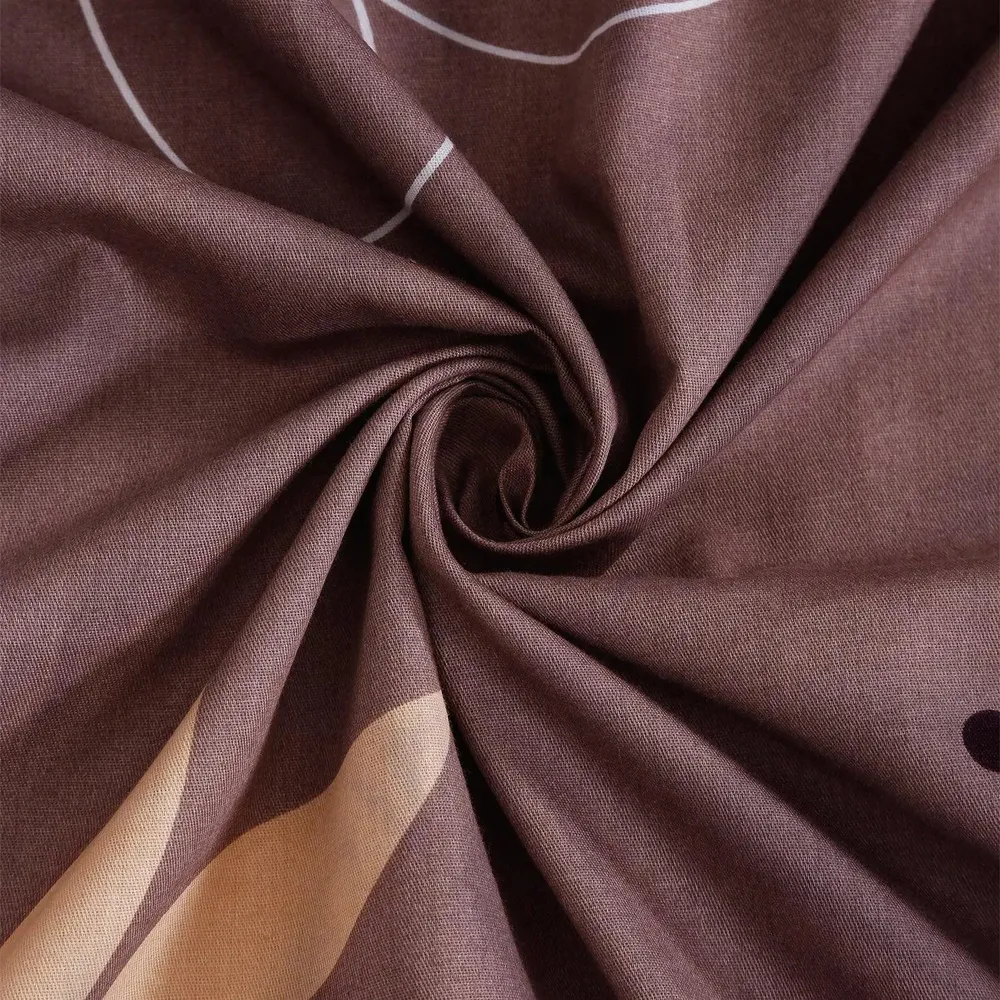 Swayam Artistic Floral Print Brown & Black Pure Cotton Double Bed Comforter