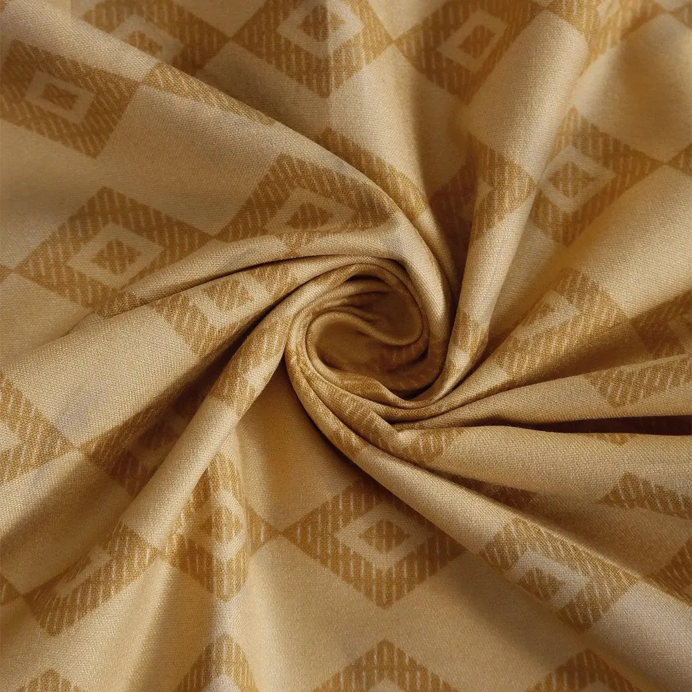 Swayam Beige & Brown Diamond Pattern Double Bed Winter Quilt