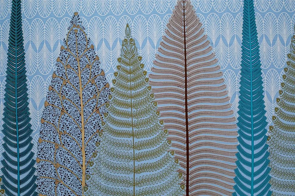 Swayam Blue Fern Print Veda Bed in a Bag Set