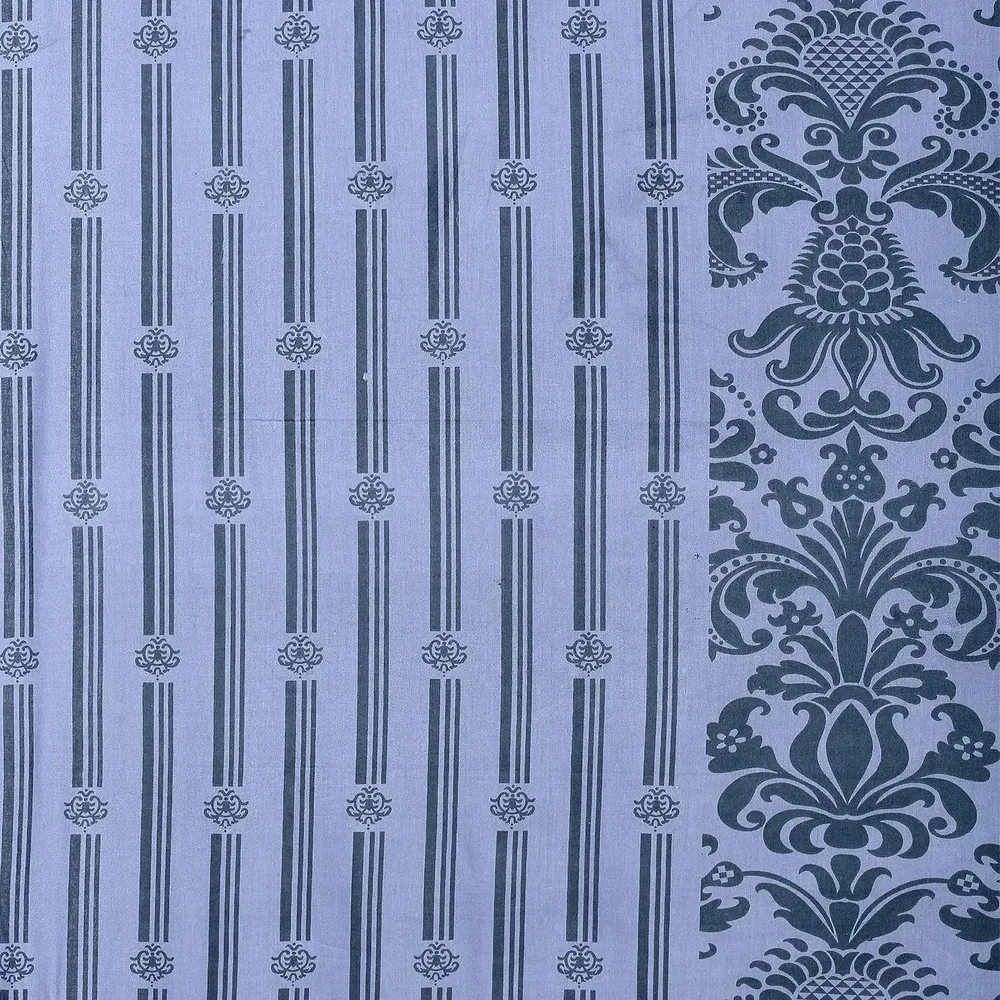 Swayam Blue & Grey Ethnic Pattern Double Bed Winter Quilt