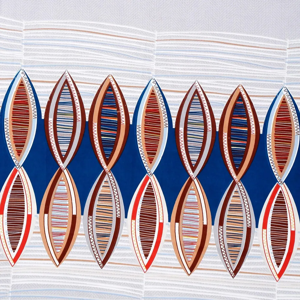 Swayam Blue Tribal Motif Blended Cotton Heavy Double Bed Comforter