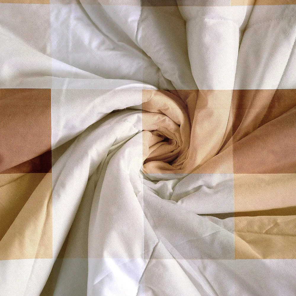 Swayam Brown & Beige Box Pattern Blended Cotton Double Bed Comforter