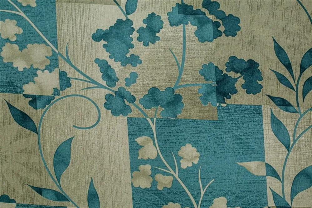 Swayam Cerulean Leaf print Veda Bed in a Bag Set