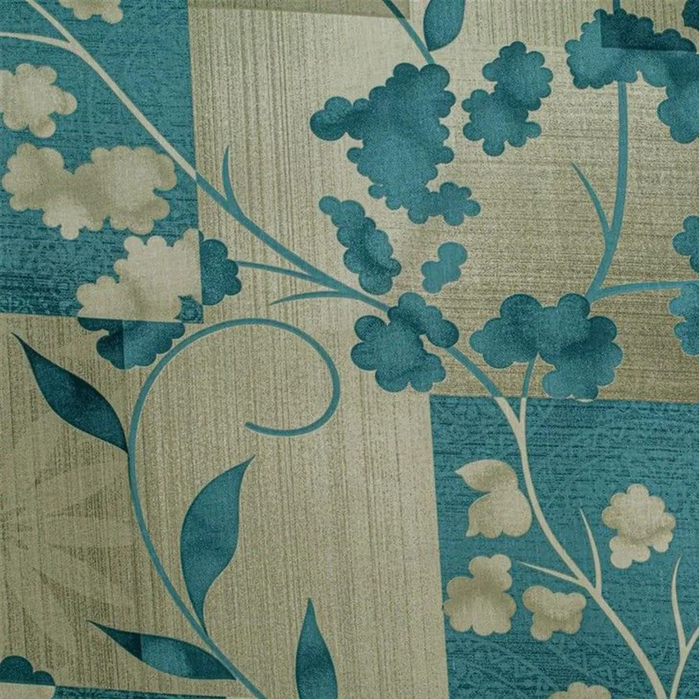 Swayam Cerulean Leaf print Veda Fitted Bed Sheet with 2 pillow covers