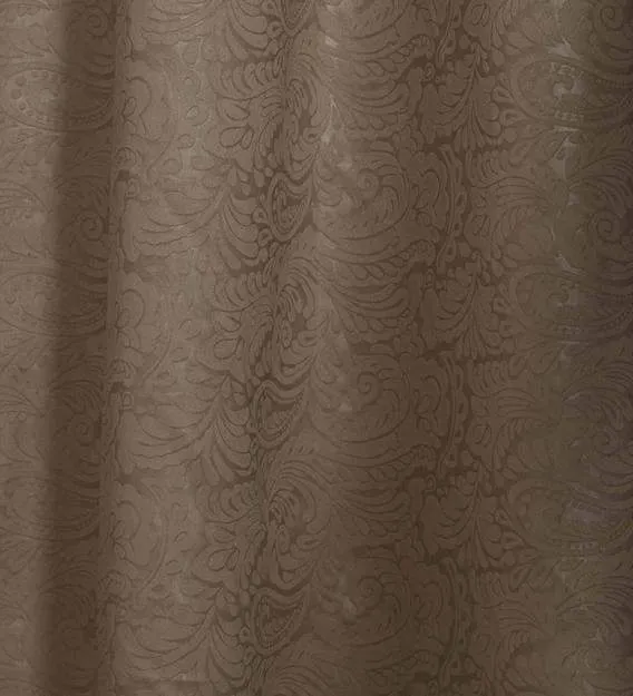 Swayam Chocolate Brown Paisley J&B Blackout Eyelet Window Curtain