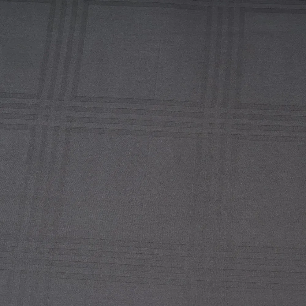 Swayam Coal Grey Saffron Premium Fitted Bed Sheet with 2 pillow covers